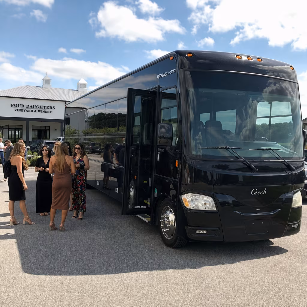 Rent a Bus to Four Daughters Vineyard & Winery