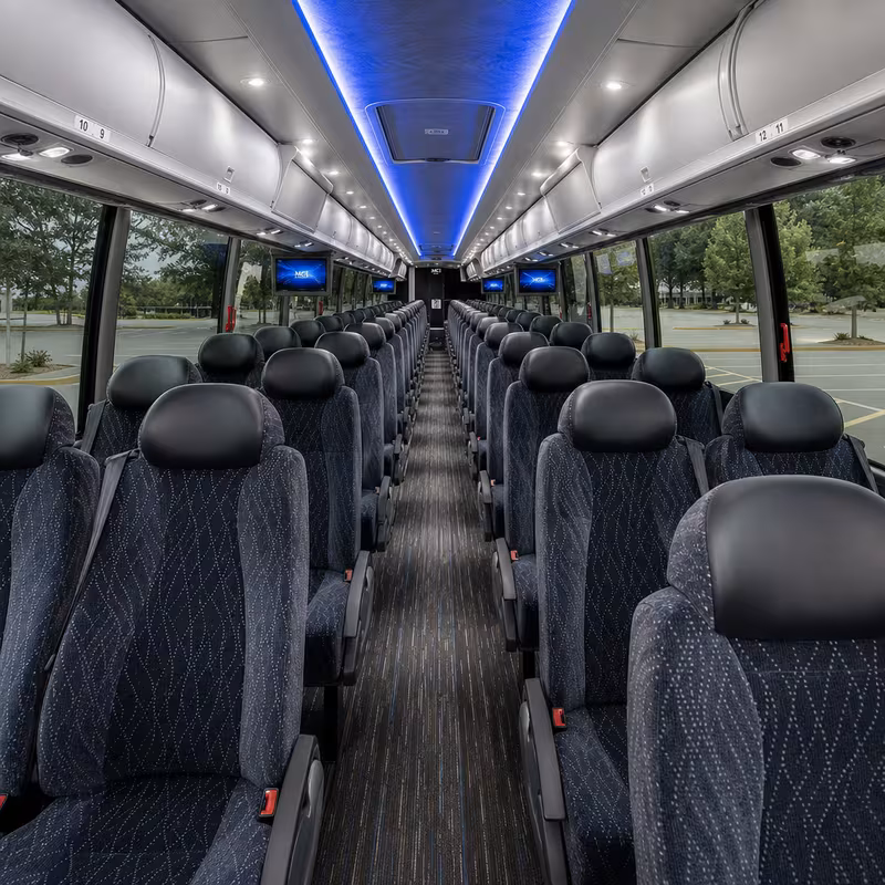 40-56 Passenger Charter Bus Interior