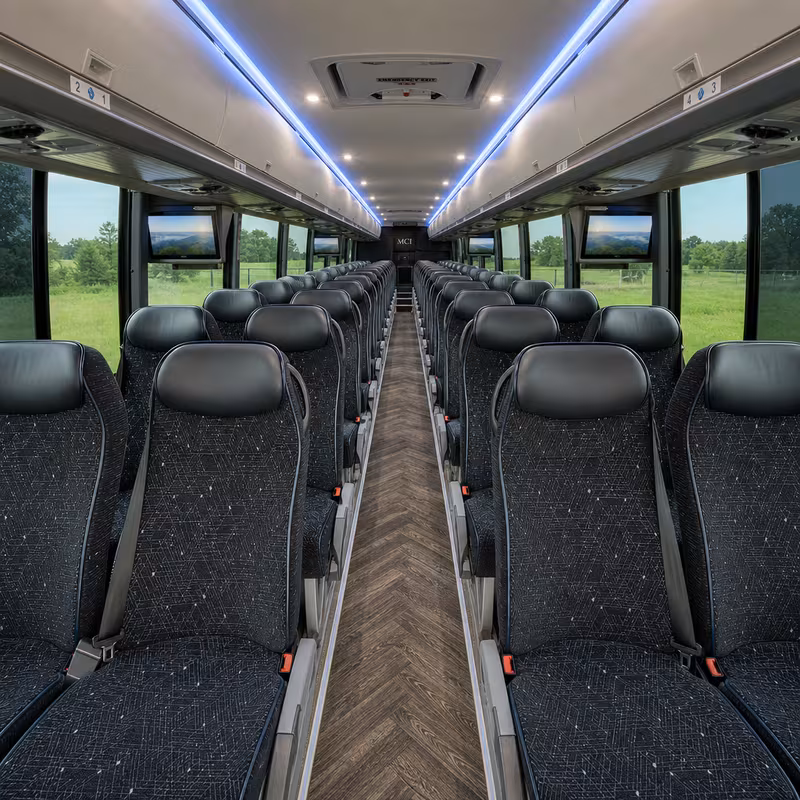 40-56 Passenger Charter Bus Interior