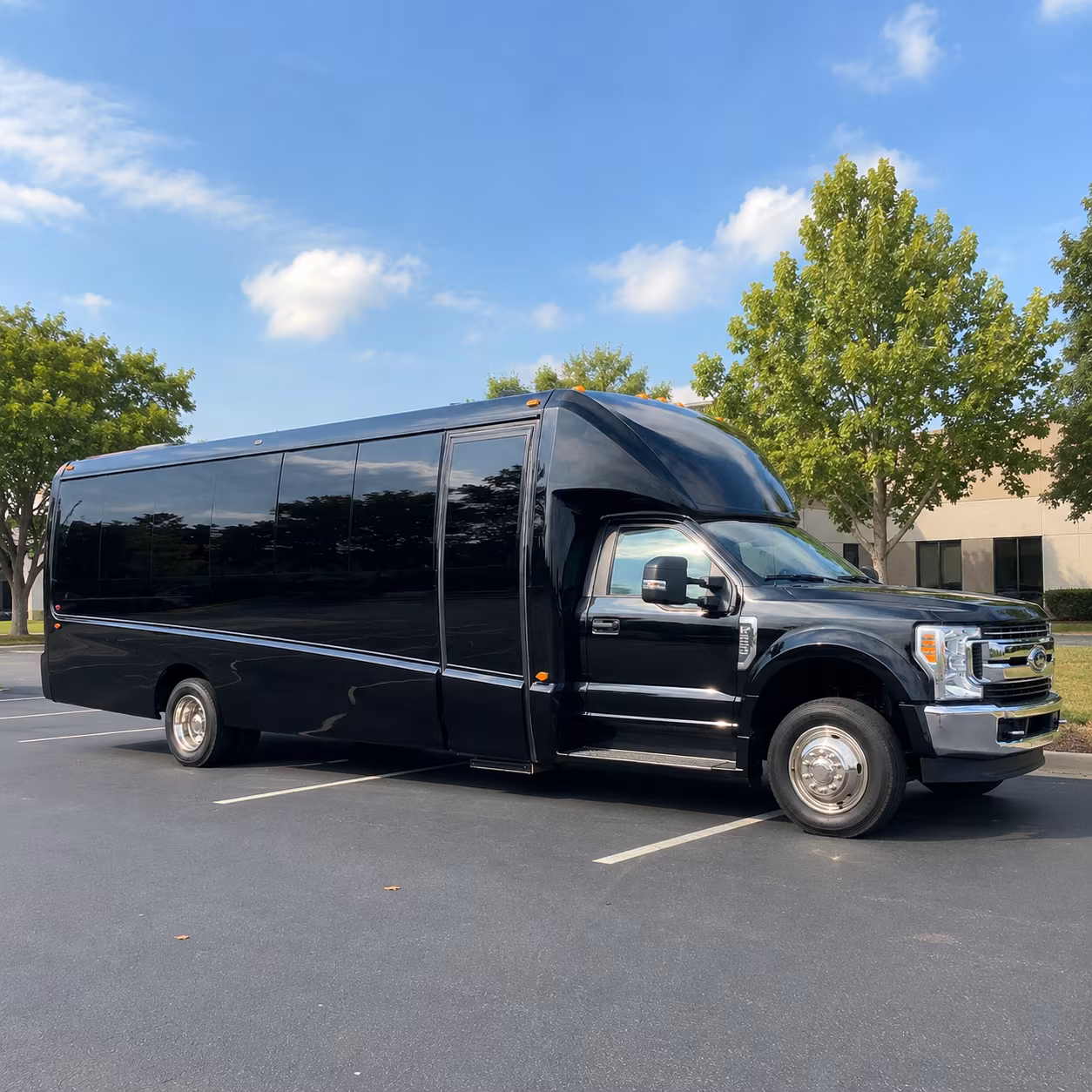 Rochester Airport Shuttle & Transportation party bus exterior