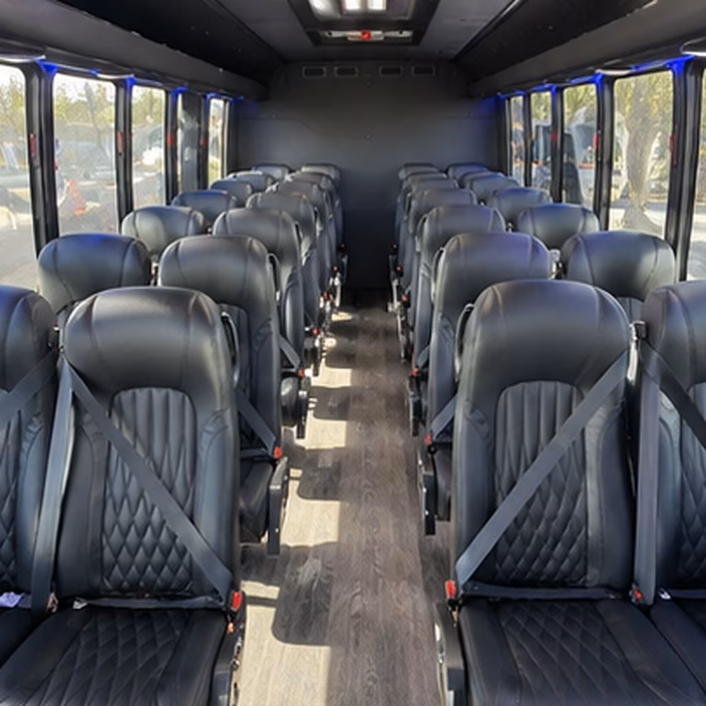 Rochester Corporate Transportation party bus interior