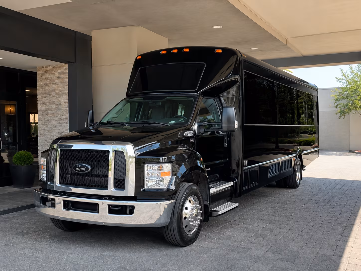 Rochester Private Event Transportation party bus exterior