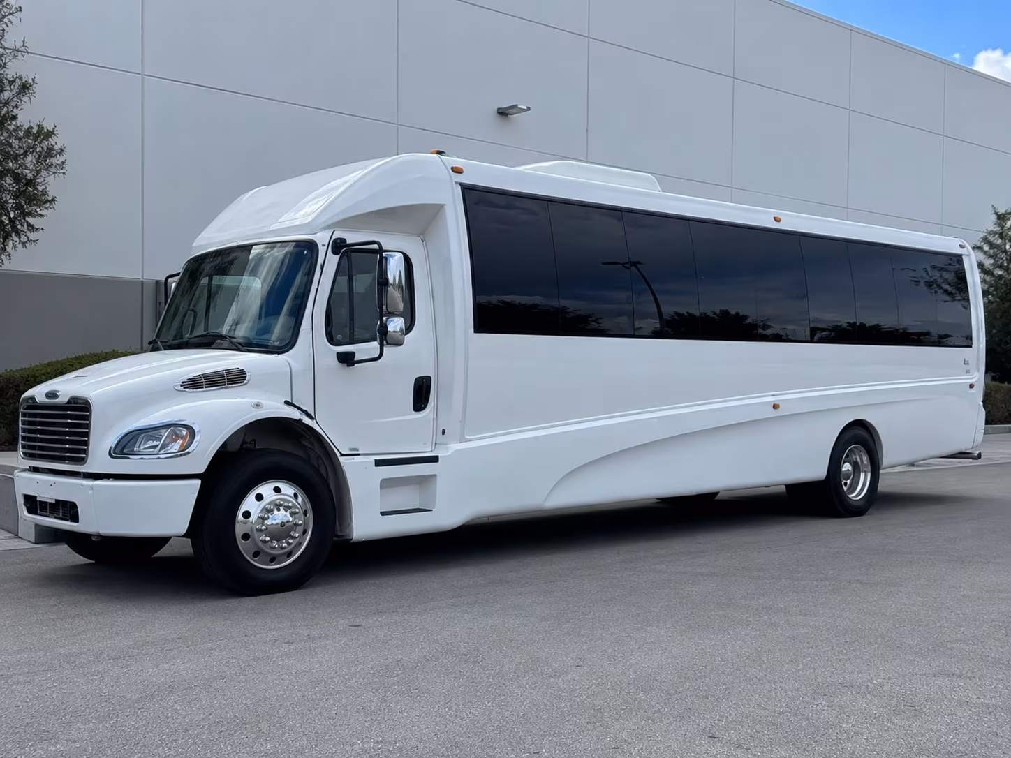 Rochester Sporting Event Transportation party bus exterior