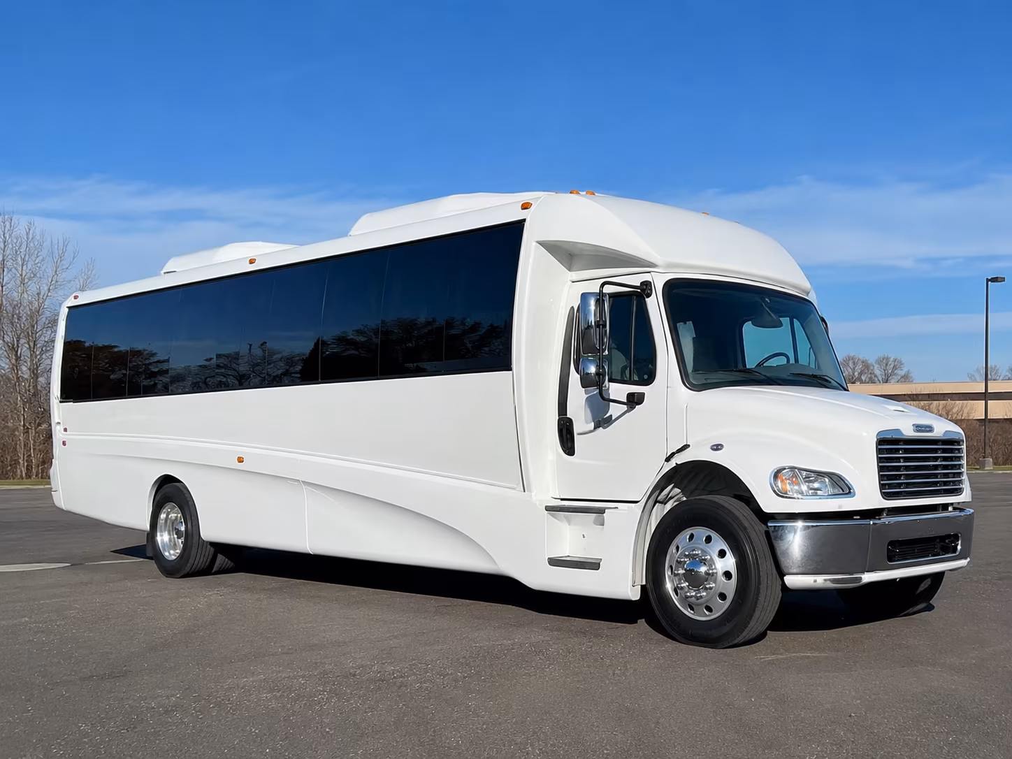 Rochester Sporting Event Transportation party bus exterior