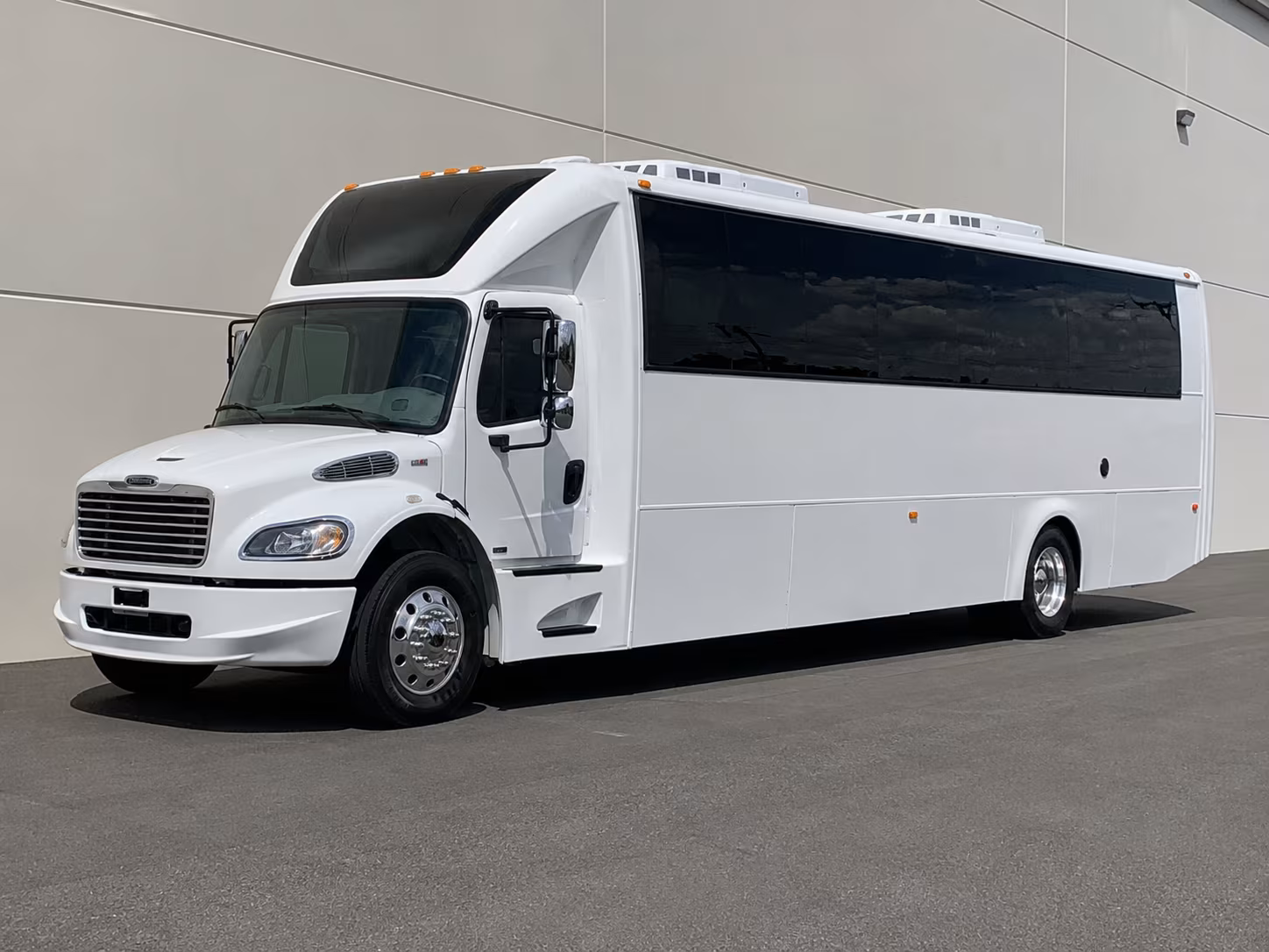 Rochester Wedding Transportation party bus exterior
