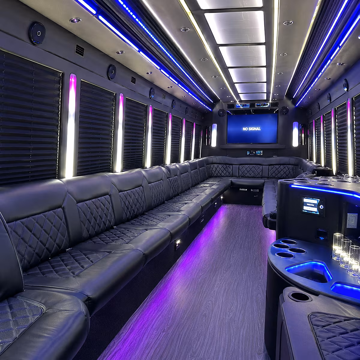 Rochester Winery Tour & Pub Crawl Transportation party bus interior
