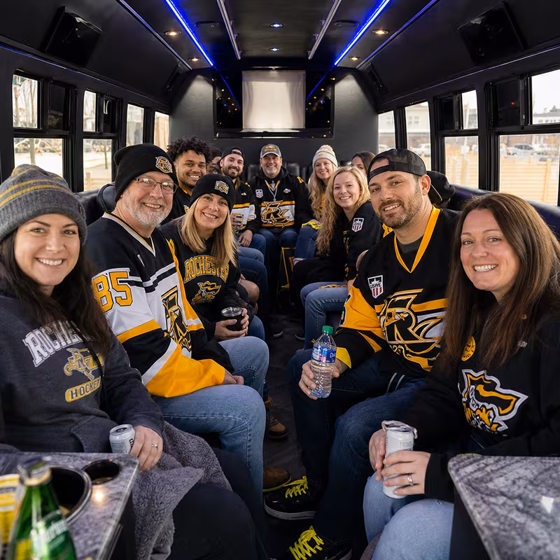 Rochester Sporting Event Transportation fleet vehicle
