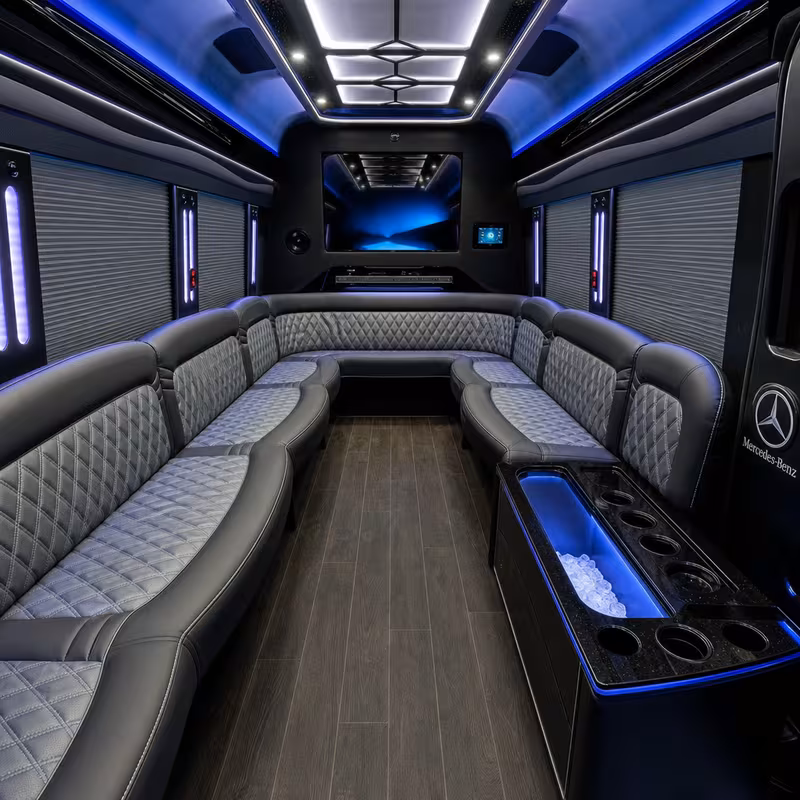14 Passenger Sprinter Limo Interior