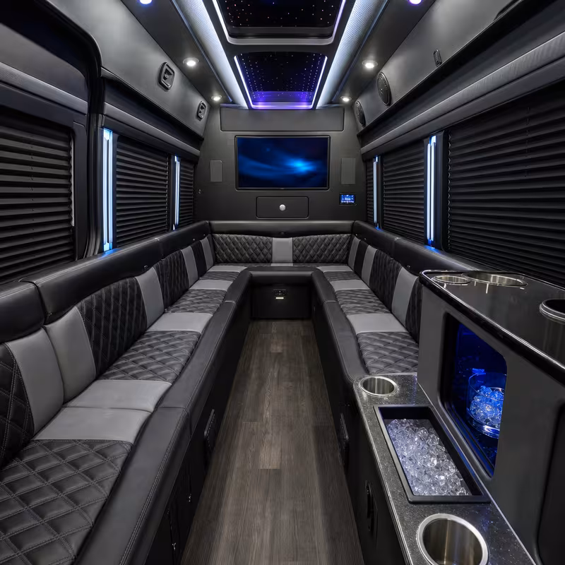 14 Passenger Sprinter Limo Interior